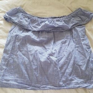 Shoulder shirt loose Medium summer blue